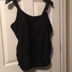 Croft & Barrow Black Tankini 26W